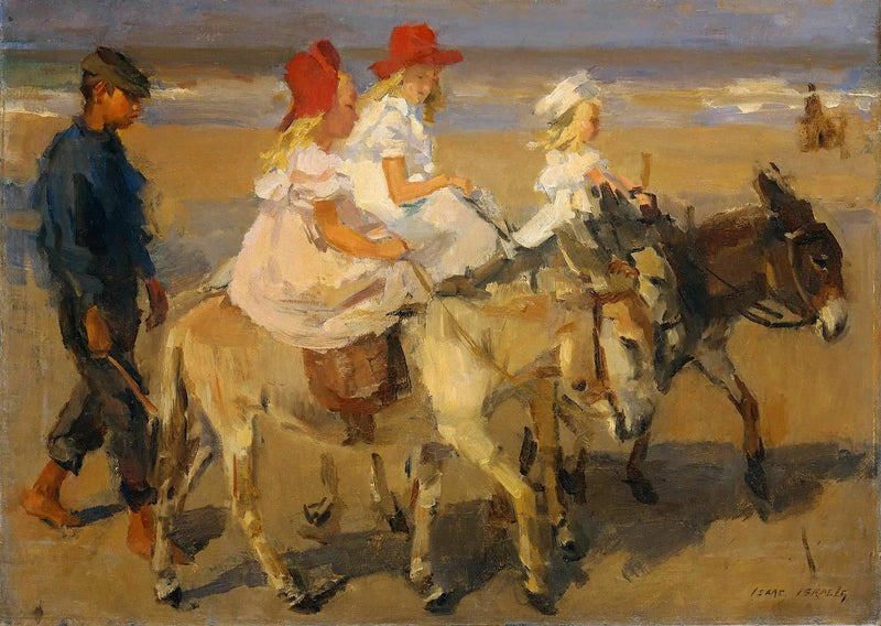 Ezelsritten op het strand - Isaac Israëls