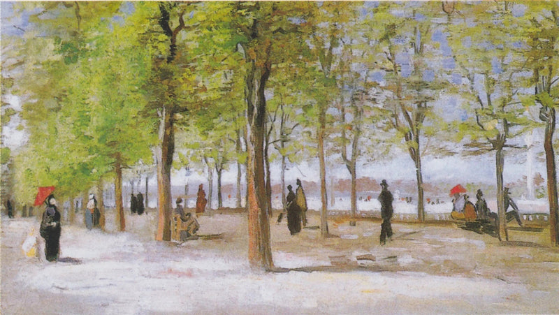 Wandelaars in de tuin van Luxemburg - Vincent van Gogh