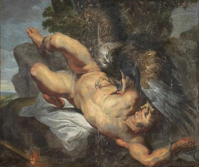 Prometheus geketend, met de adelaar - Peter Paul Rubens