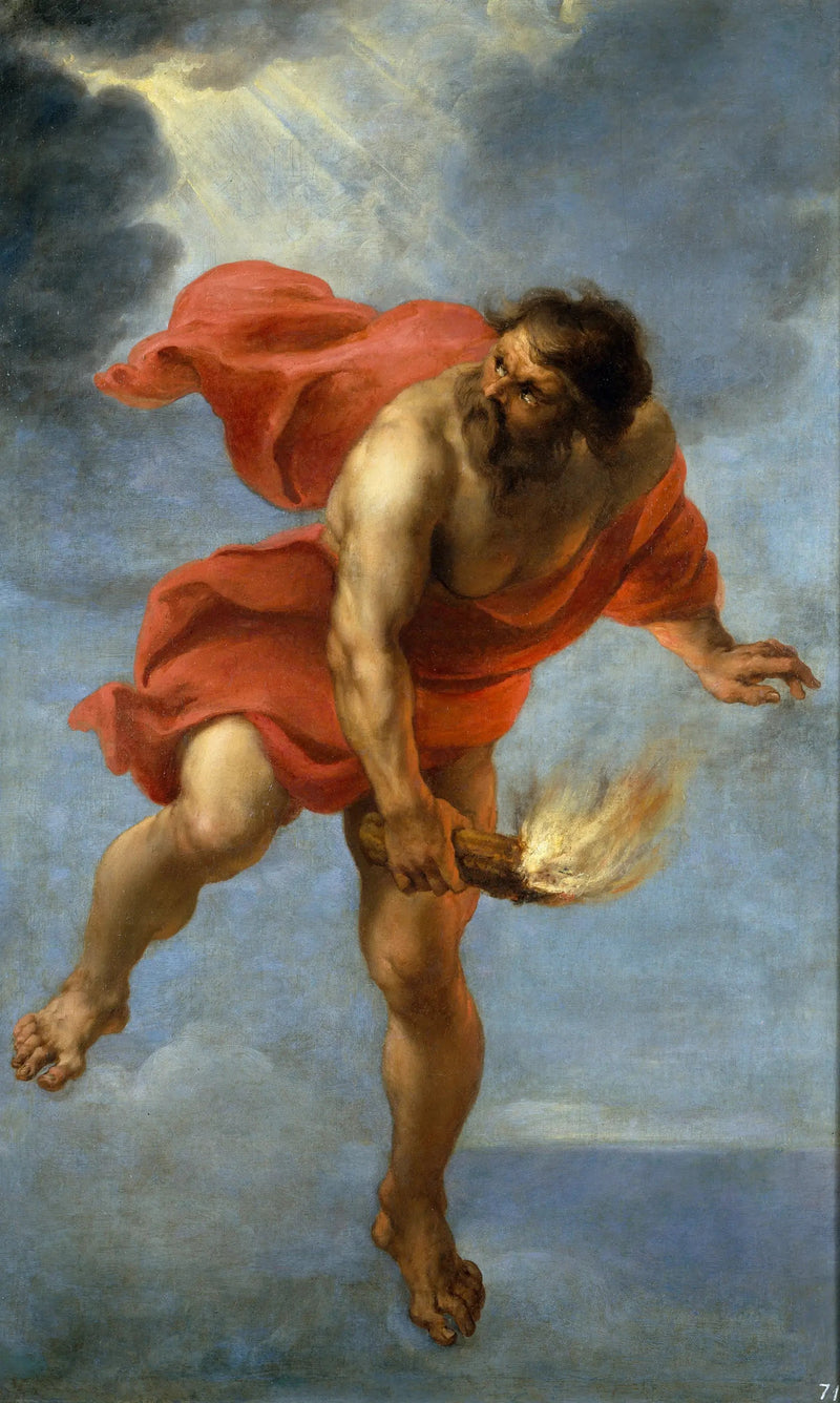 Prometheus die het vuur draagt - Peter Paul Rubens