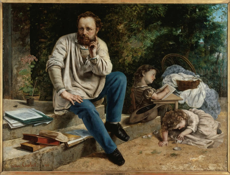 Proudhon en zijn kinderen - Gustave Courbet
