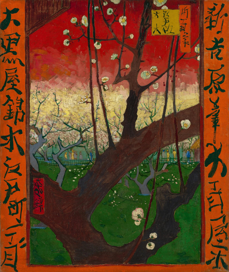 Prunus in bloei, naar Hiroshige - Vincent van Gogh