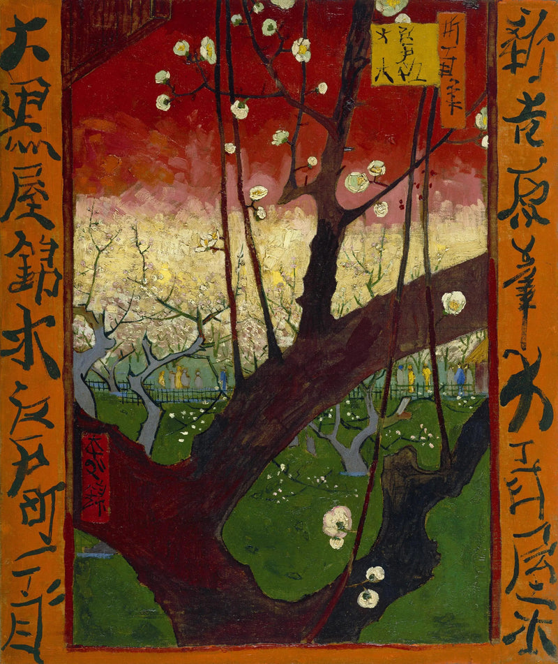 Prunus in bloei, naar Hiroshige - Vincent van Gogh