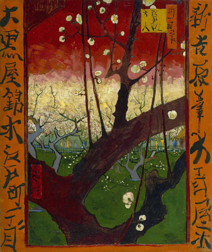 Prunus in bloei, naar Hiroshige - Vincent van Gogh