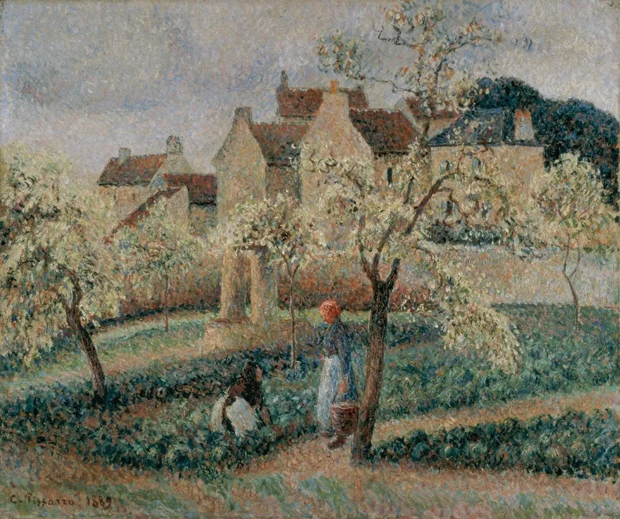 Bloeiende pruimenbomen, Pontoise - Camille Pissarro