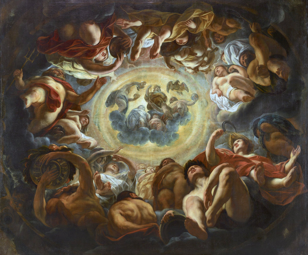 Psyché reçoit la coupe de l'immortalité sur l'Olympe - Jacob Jordaens image 1 reproduction d’œuvre d’art à l’huile
