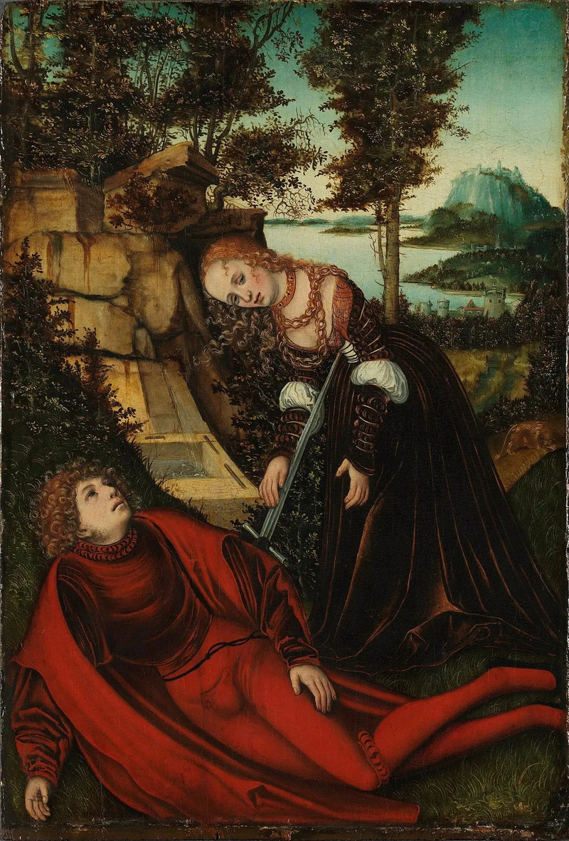 Pyramus en Thisbe - Lucas Cranach de Oudere