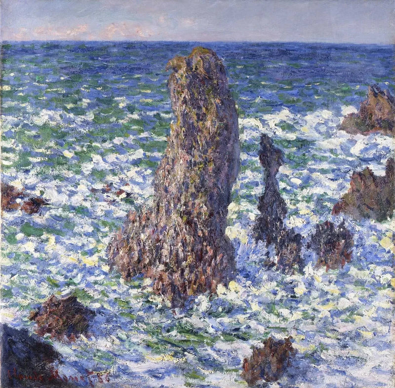 De piramides van Port-Coton, zonne-effect W1088 - Claude Monet