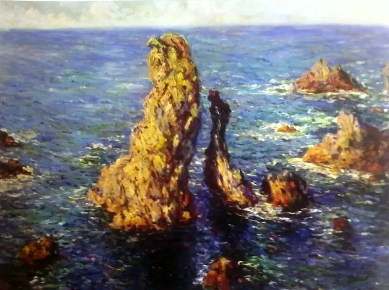 De piramides van Port-Coton W1085 - Claude Monet