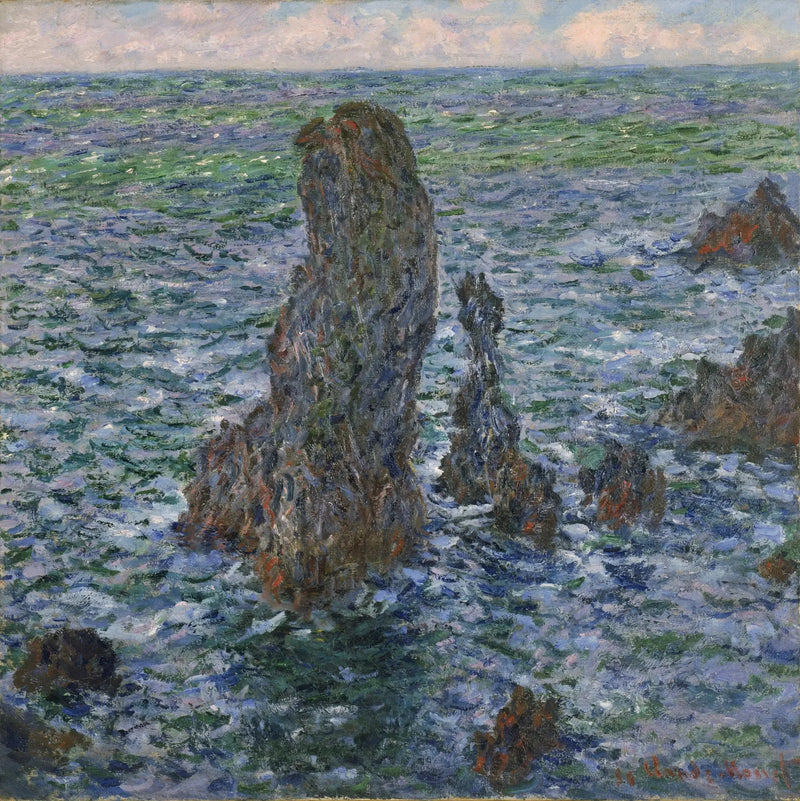 De piramides van Port-Coton W1087 - Claude Monet