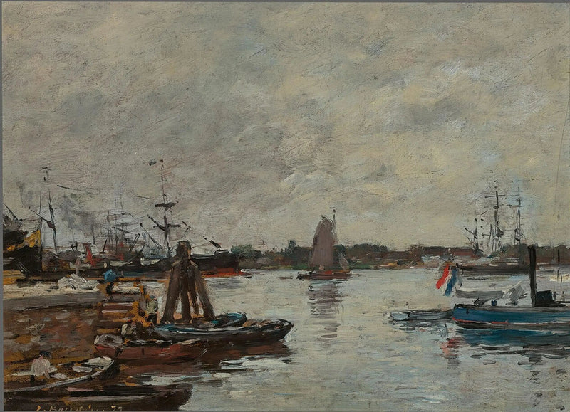 Aanlegsteiger in Rotterdam - Eugène Boudin