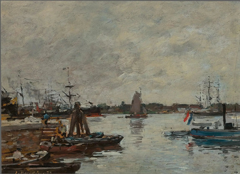 Aanlegsteiger in Rotterdam - Eugène Boudin