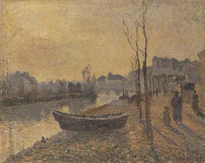 Quai du Pothuis, oevers van de Oise - Camille Pissarro