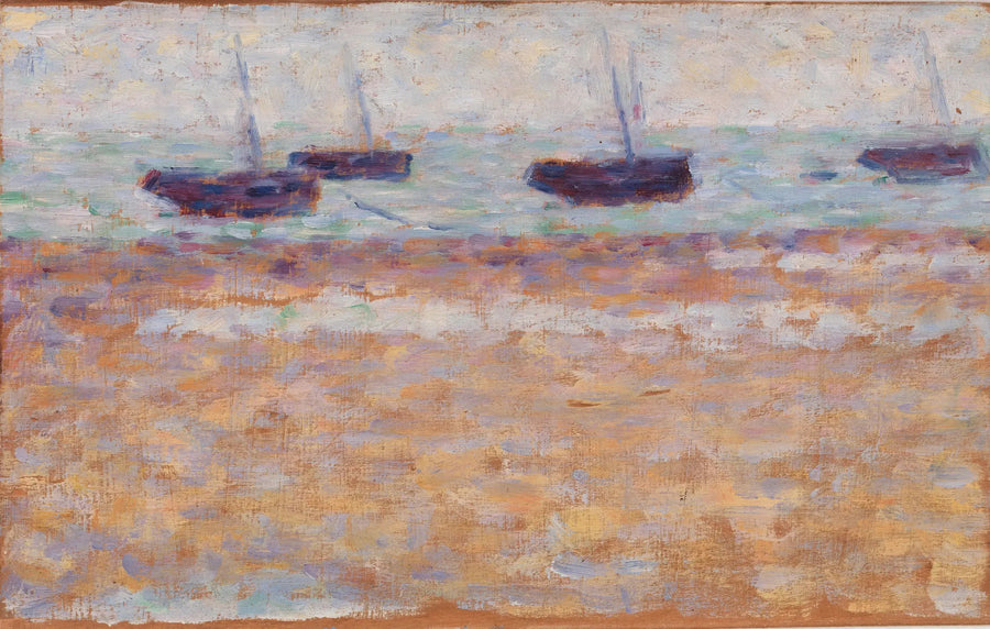 Vier boten in Grandcamp - Georges Seurat