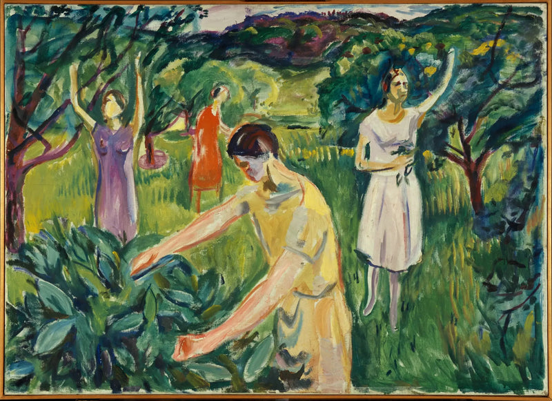 Vier Vrouwen in de tuin - Edvard Munch