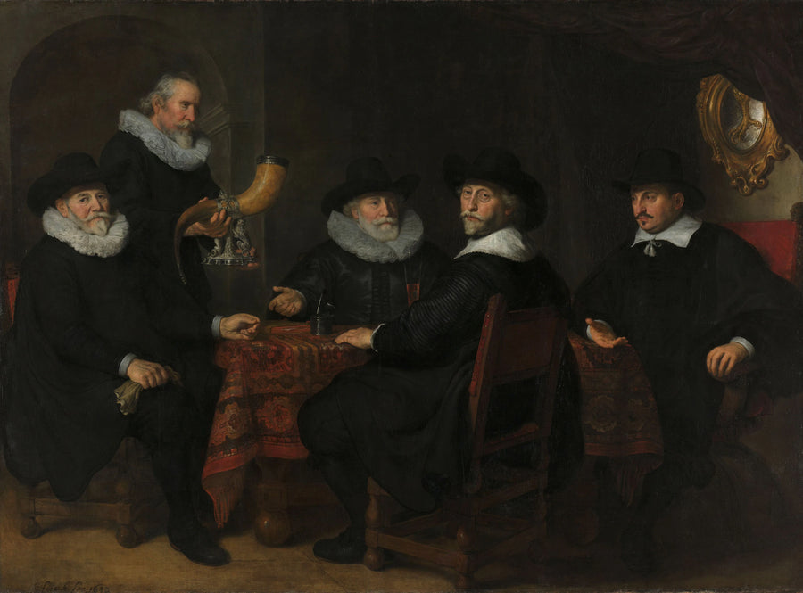 Quatre gardiens de but du Kloveniersdoelen, Amsterdam, 1642 - Govert Flinck