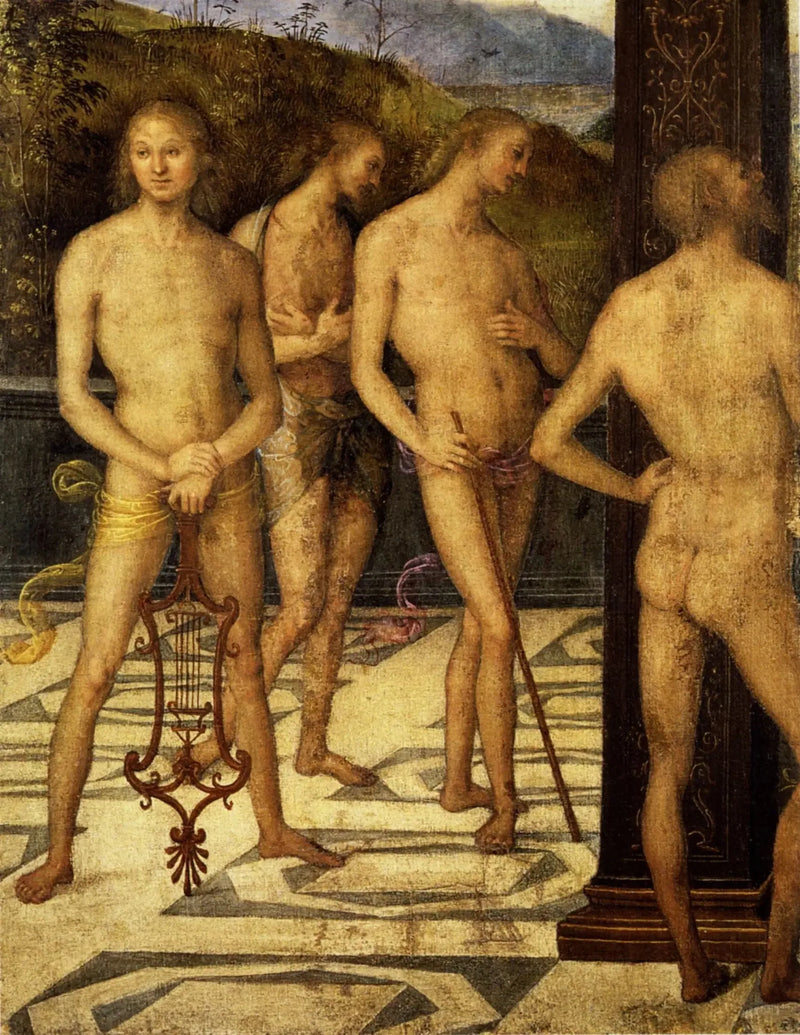 Vier mannelijke figuren - Pietro Perugino