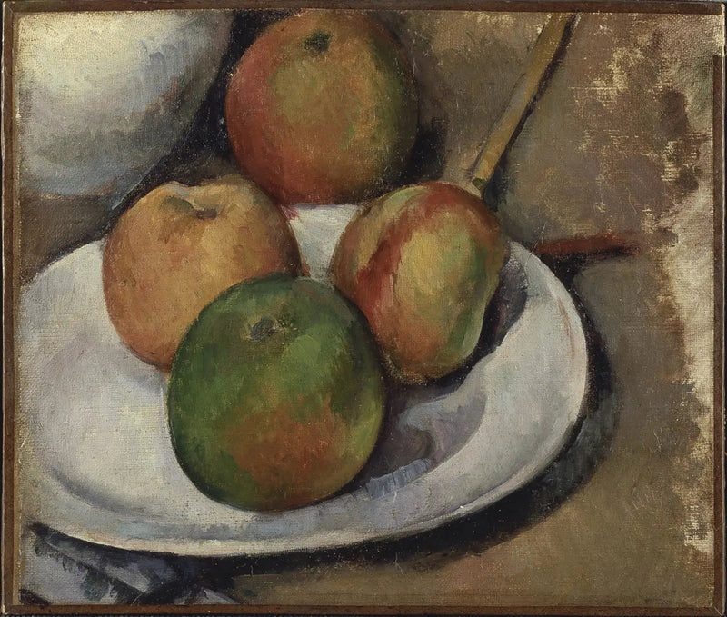 Vier appels en een mes - Paul Cézanne