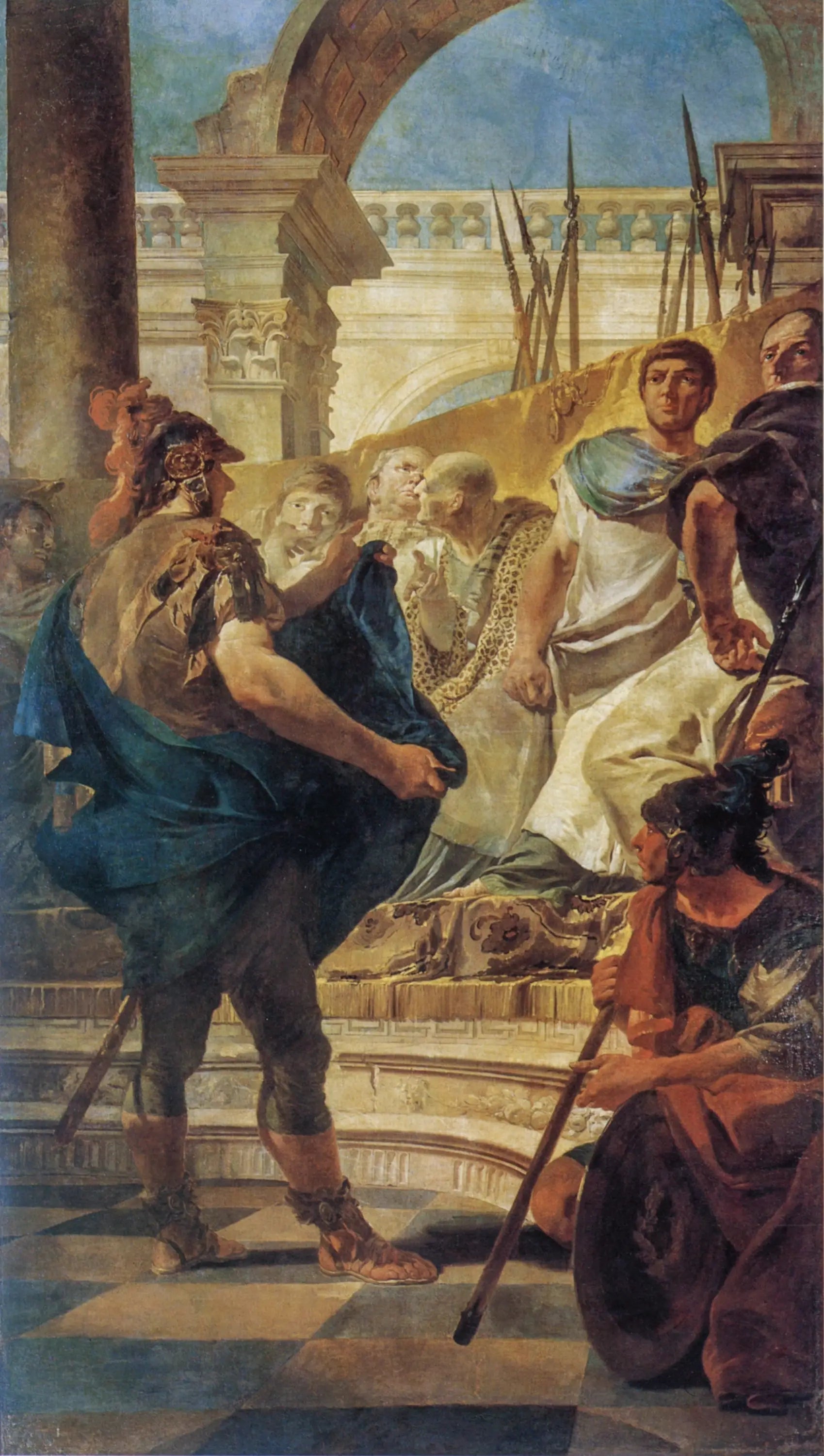 Quintus Fabius Maximus devant le Sénat de Carthage - Giovanni Battista Tiepolo image 1 copie de tableau peinte à la main