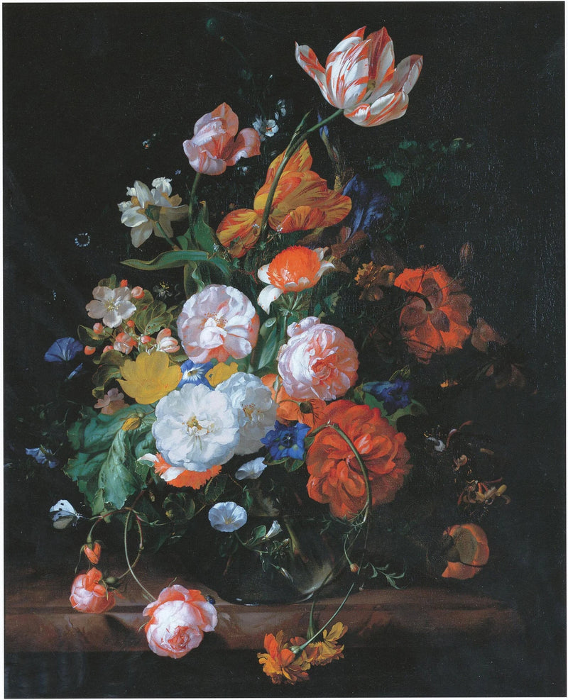 Fleurs dans un vase de verre — ancienne collection de Munich - Rachel Ruysch