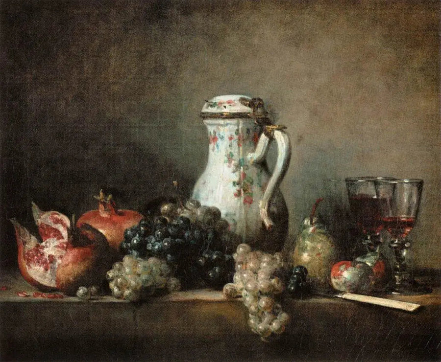 Rozijnen en Granaatappels - Jean Simeón Chardin