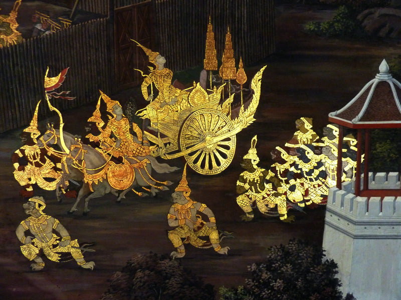 Ramakien, panneau 90 du cloître de Wat Phra Kaew - Ateliers royaux de Bangkok