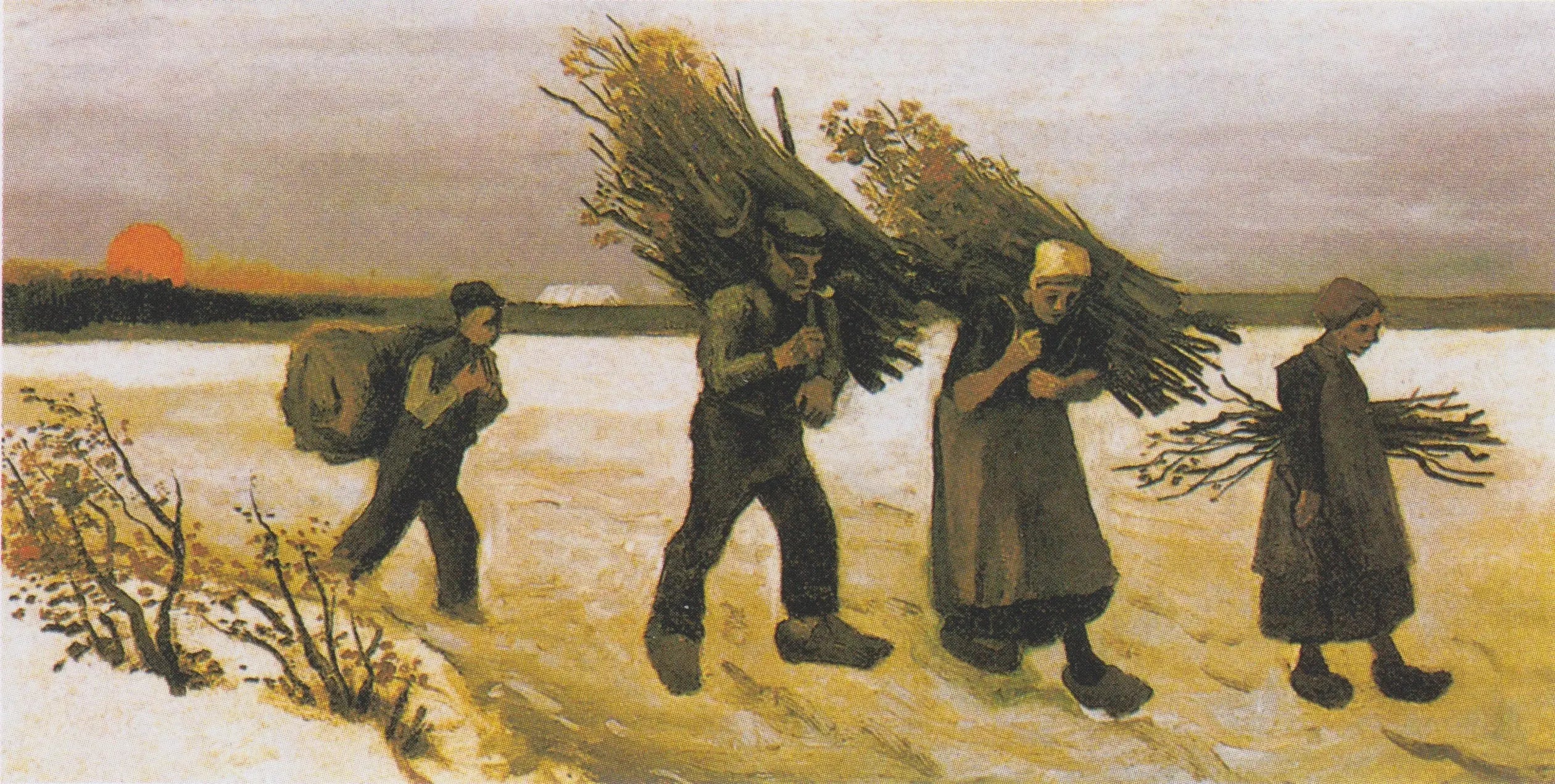 Reproduction du tableau « Ramasseur de bois dans la neige - Vincent van Gogh » par Alpha Reproduction en peinture à l’huile