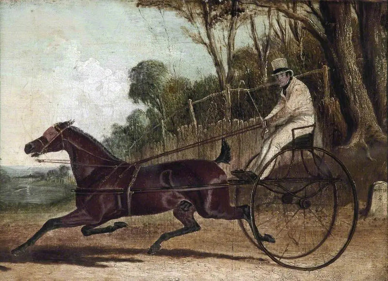 Rattler, een paard in draf, getrokken door een buggy - John Frederick Herring, Sr.

Source:
Rattler, un cheval au trot, attelé à un buggy - John Frederick Herring, Sr.