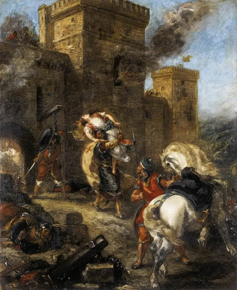 Rébecca ont ontvoerd door de Tempelier - Eugène Delacroix