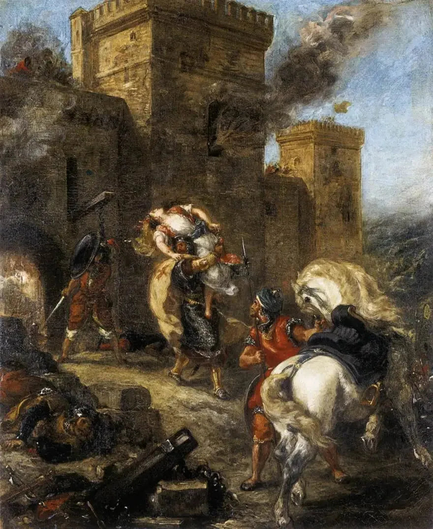 Rébecca ont ontvoerd door de Tempelier - Eugène Delacroix