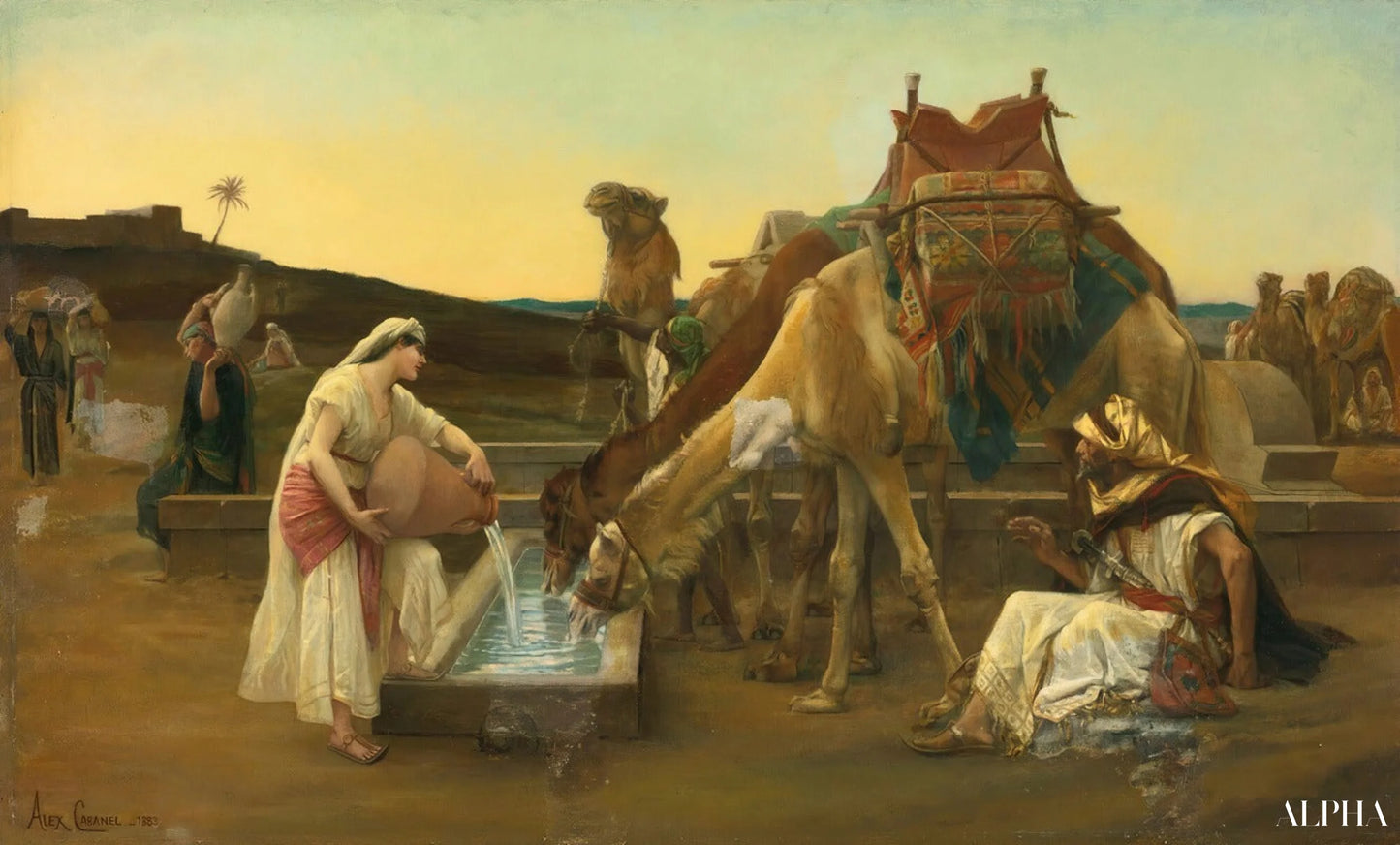 Rebecca Et Eliézer - Alexandre Cabanel Reproductions de tableaux à la peinture à l’huile