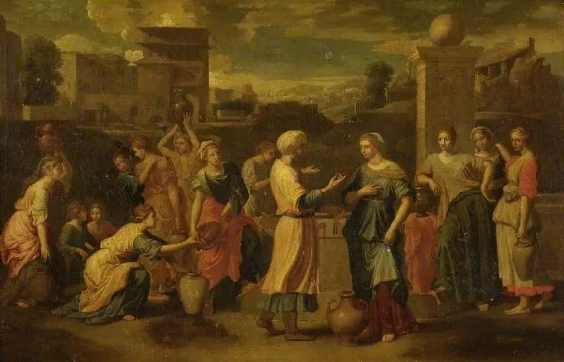 Rebecca en Eliezer bij de put - Nicolas Poussin