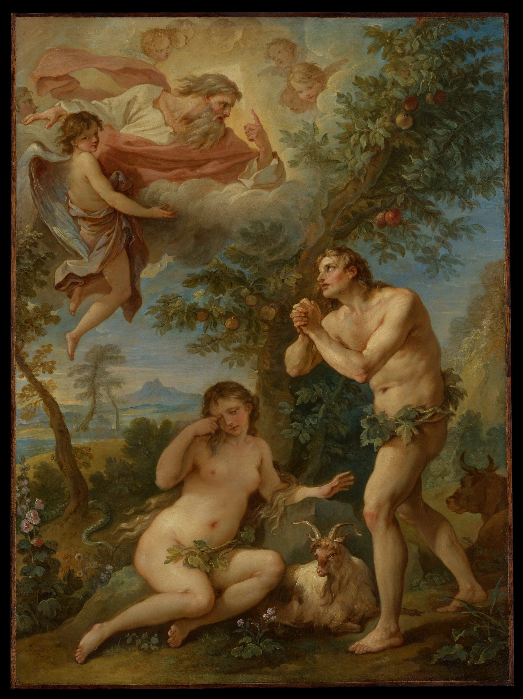 The Rebuke of Adam and Eve - Charles Joseph Natoire
