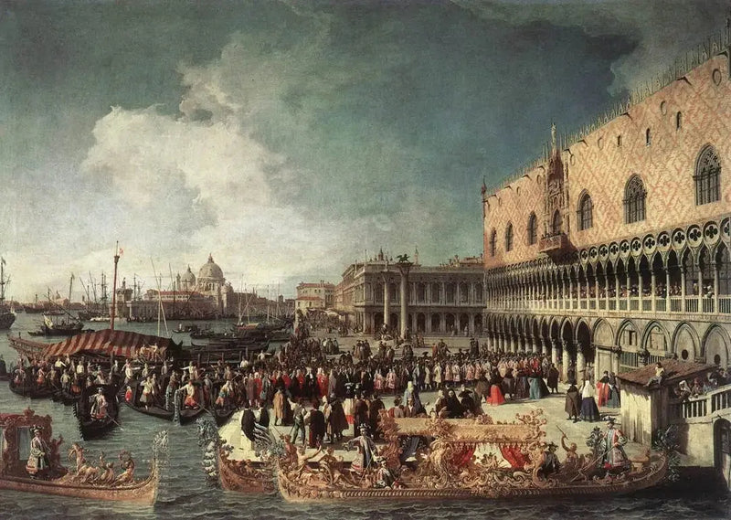 Ontvangst van de ambassadeur in het paleis van de Doge - Canaletto

Source:
Réception de l'ambassadeur au palais du Doge - Canaletto