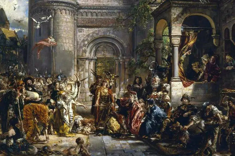 Ontvangst van de Joden 1096 na Christus. - Jan Matejko

Source:
Réception des Juifs 1096 après JC. - Jan Matejko