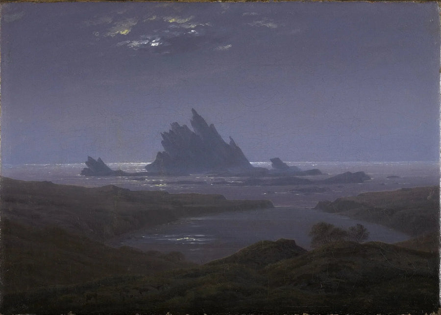 Rotsachtig rif aan de zee - Caspar David Friedrich