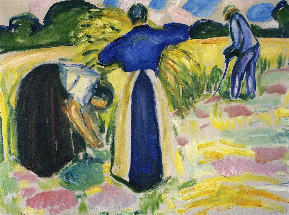 Récolte de maïs - Edvard Munch image 1 reproduction artisanale de tableau
