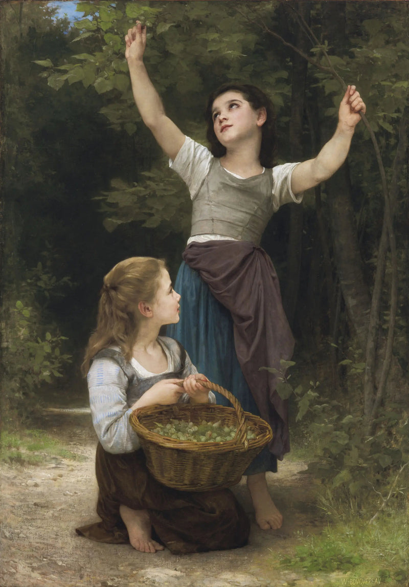 Hazelnoot oogst - Bouguereau