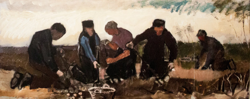 Aardappeloogst (vijf cijfers) - Vincent van Gogh