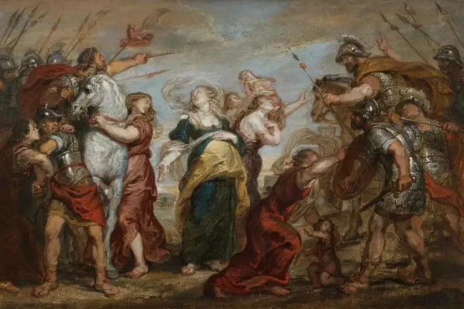 Réconciliation entre Sabins et Romains - Peter Paul Rubens image 1 copie peinte à la main à l’huile