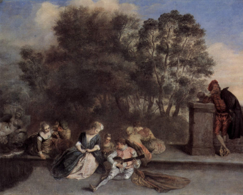 Italiaanse recreatie - Antoine Watteau