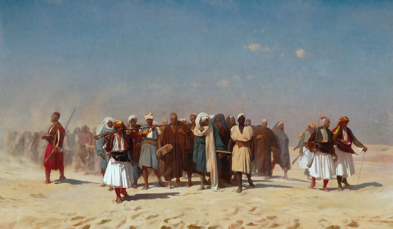 Egyptische rekruten die de woestijn doorkruisen - Jean-Léon Gérôme