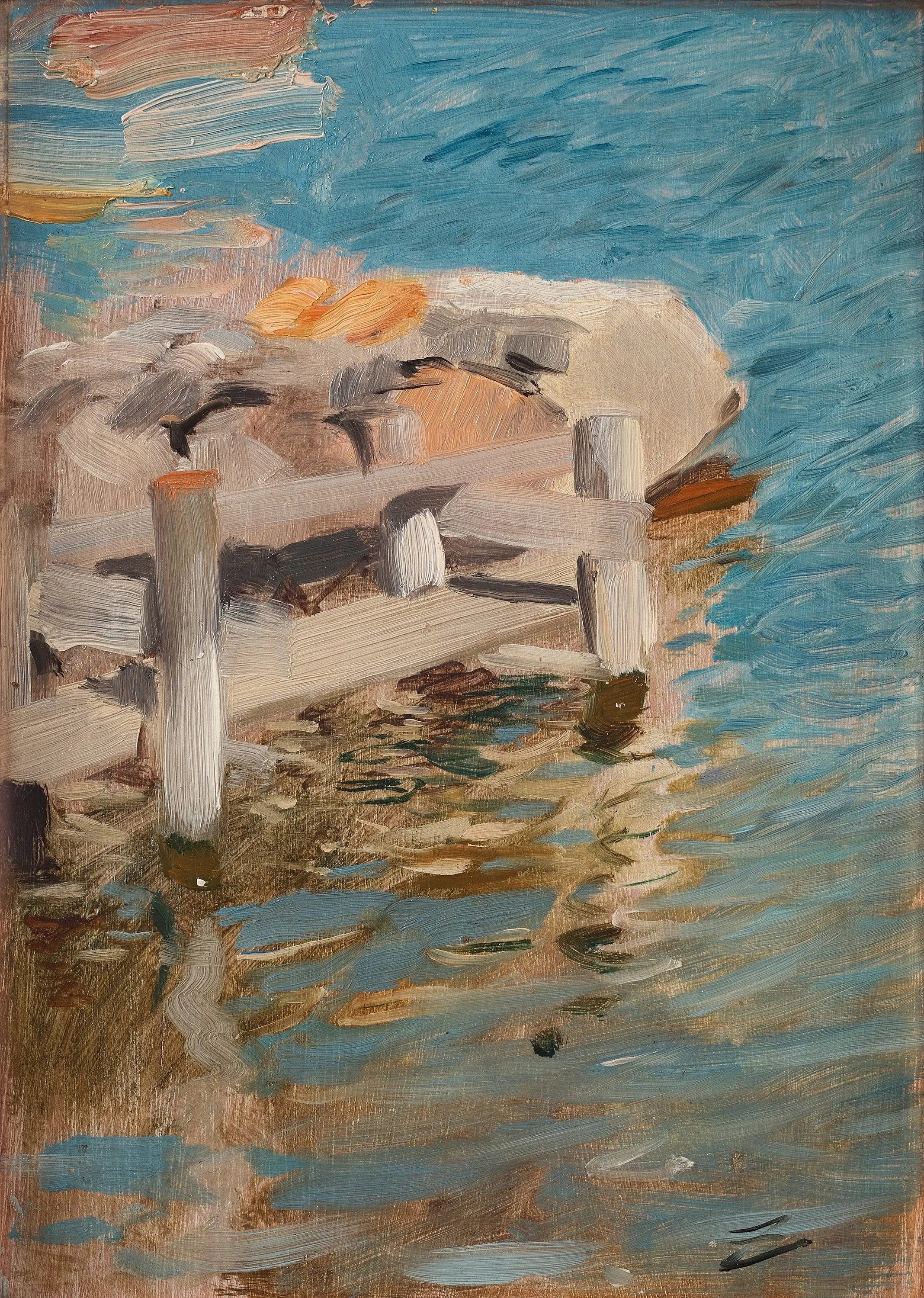 Reflets de l’eau sur un cercueil en pierre - Anders Zorn - Alpha Reproduction