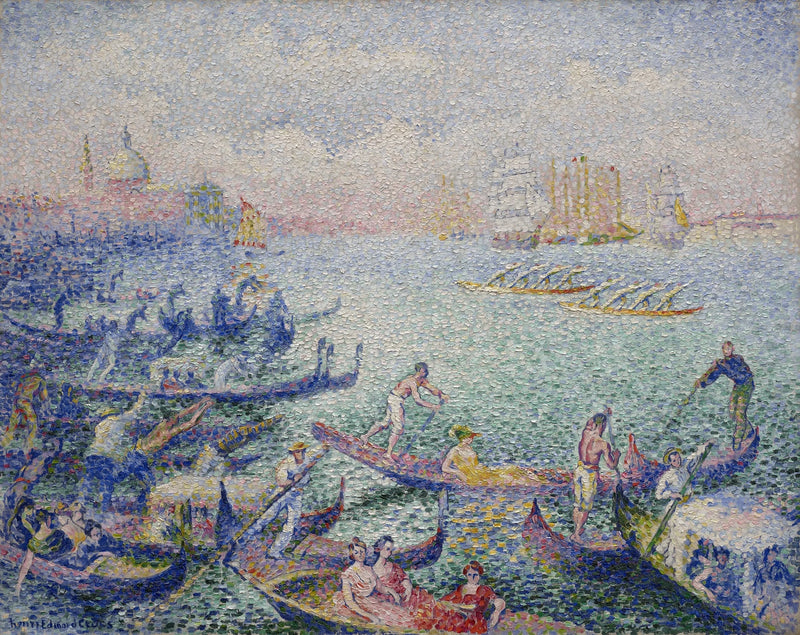 Regatta in Venetië - Henri-Edmond Cross