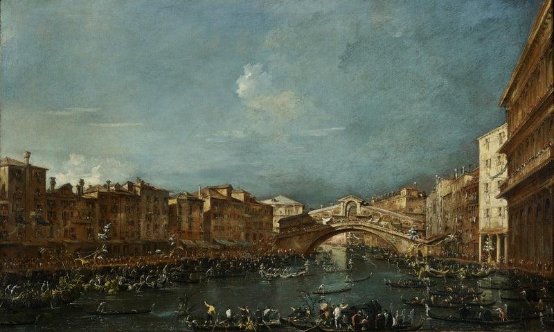 Regatta op de Rialto-brug - Francesco Guardi