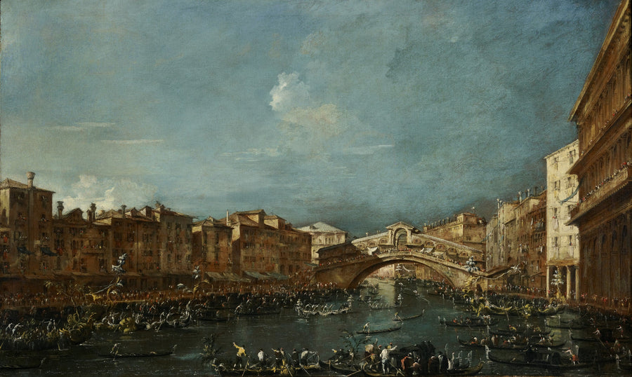 Regatta op de Rialto-brug - Francesco Guardi