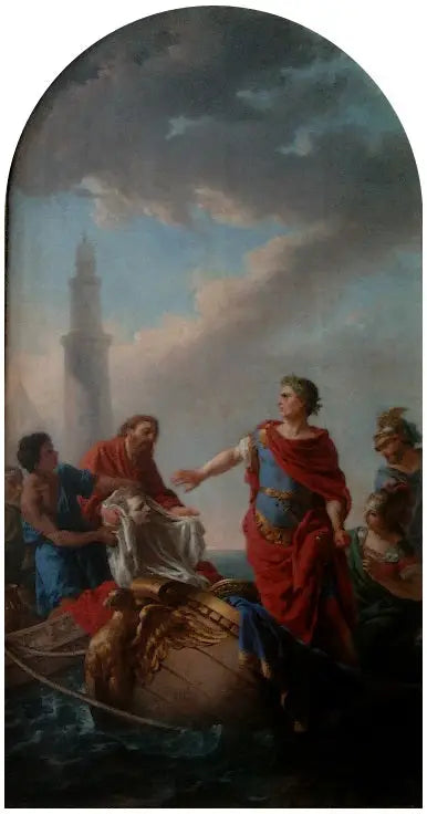 Spijt van Caesar over de dood van Pompeius - Louis Jean François Lagrenée

Source:
Regret de César sur la mort de Pompée - Louis Jean François Lagrenée