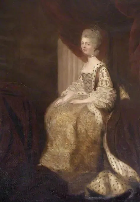 Reine Charlotte (1744–1818), echtgenote van George III - Joshua Reynolds

Source:
Reine Charlotte (1744–1818), épouse de George III - Joshua Reynolds