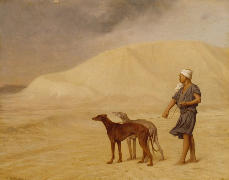 Hondenrelays in de woestijn - Jean-Léon Gérôme