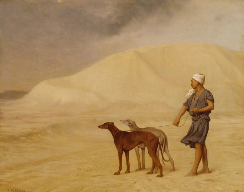 Hondenrelays in de woestijn - Jean-Léon Gérôme